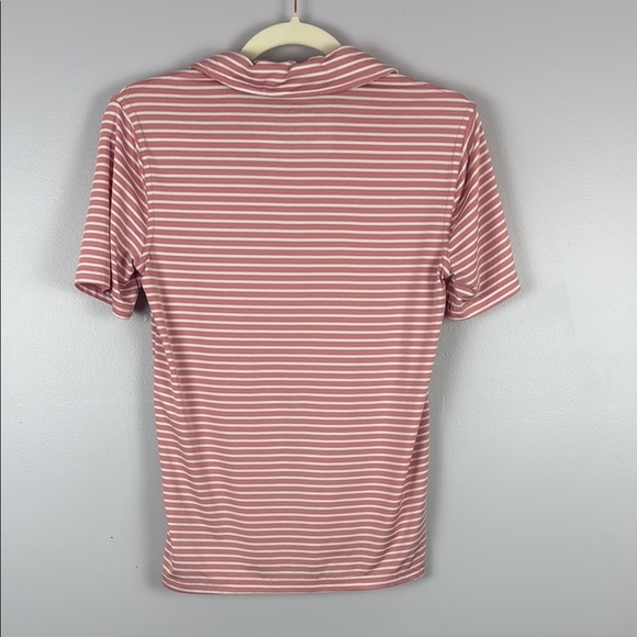 Tommy Bahama Pink & White Stripped Preppy Short Sleeve Tee Size Large - Picture 9 of 9